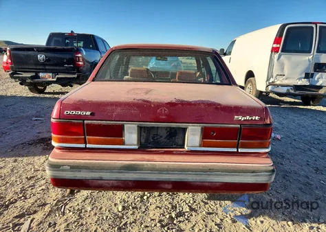 1989 Dodge Spirit z USA, uszkodzony, nr VIN 1B3BA46J8KF414562